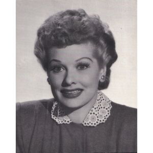 Lucille Ball 8x10 B/W Photo Studio Beautiful Glamour Portrait POSTCARD Back 1993
